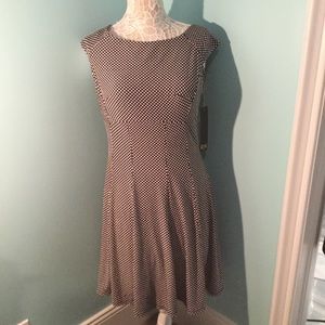 Black and white polkadot dress